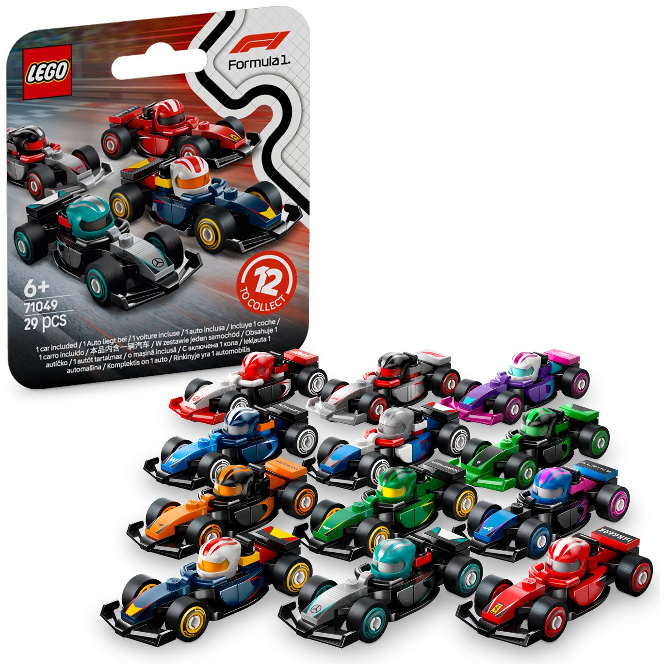 LEGO F1 Collectible Race Cars Building Toy for Kids 71049