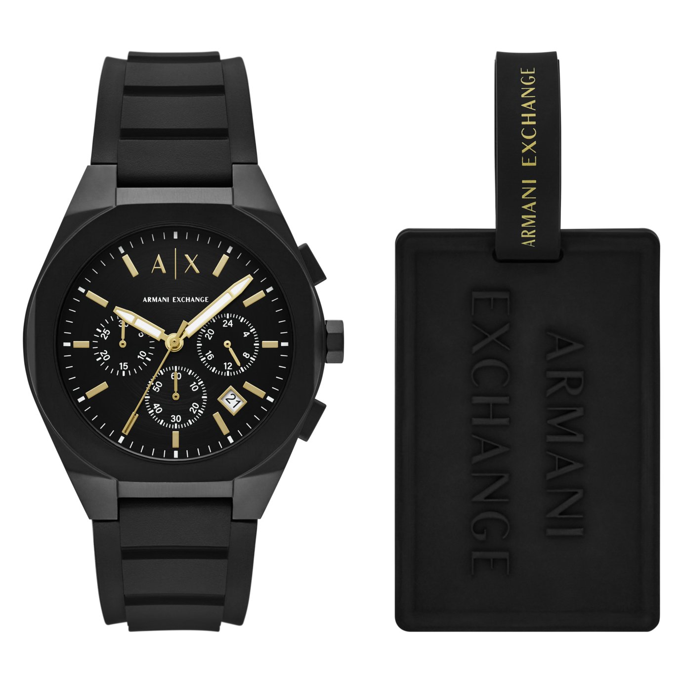 Buy Armani Exchange AX2101 Men's Black Leather Strap Watch Mens