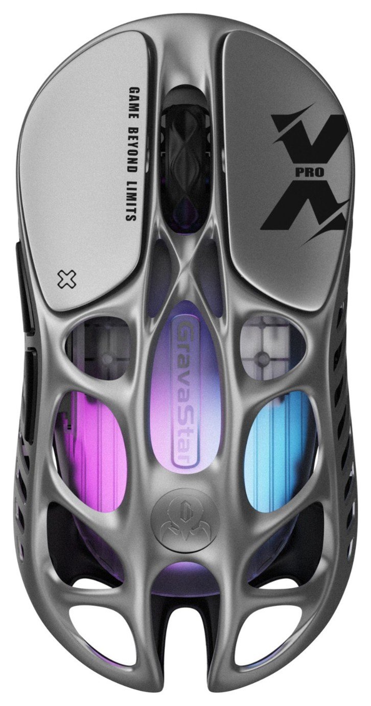 GravaStar Mercury X Pro Wireless Gaming Mouse - Silver