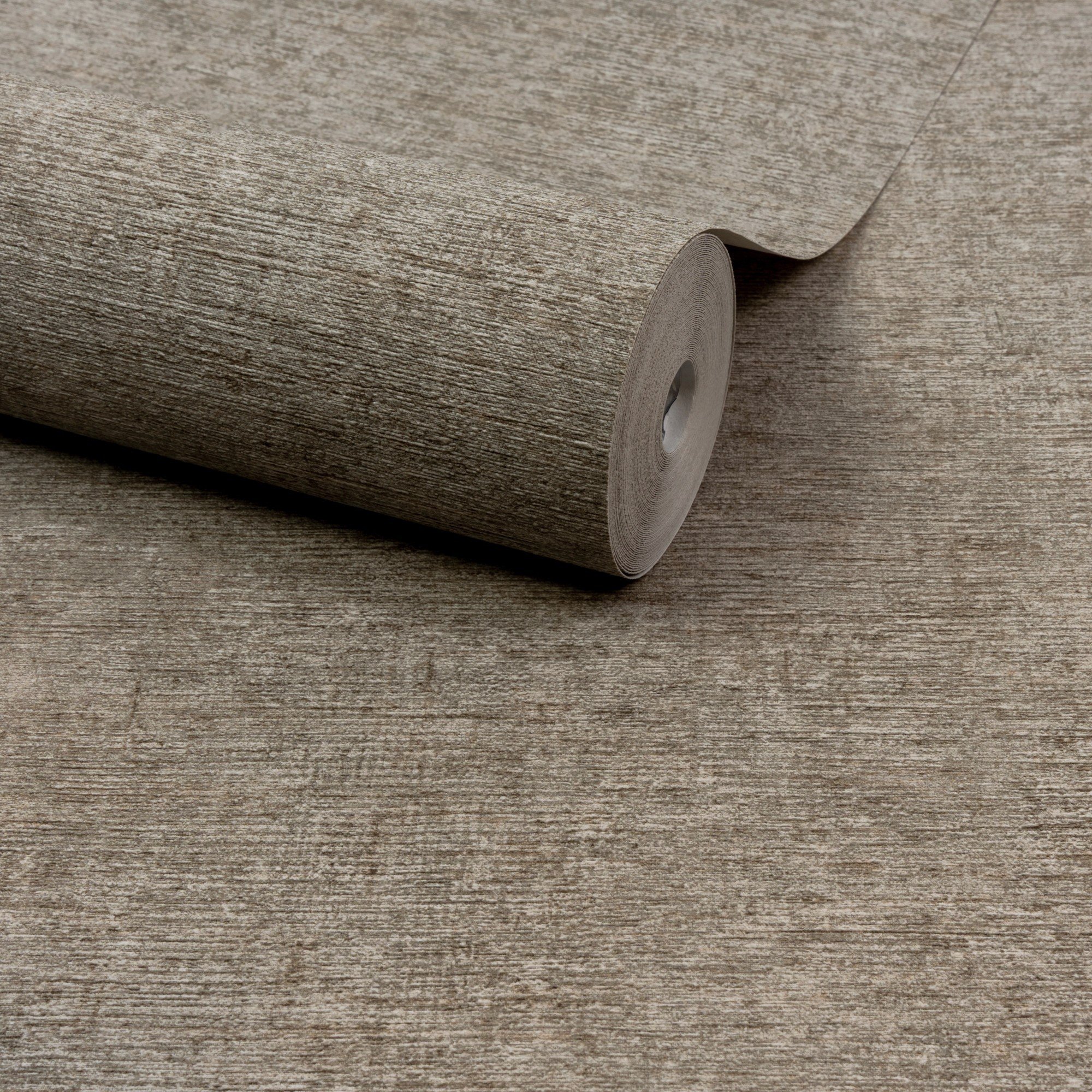 Grandeco Boutique Dakota Natural Texture Embossed Wallpaper - Deep Beige
