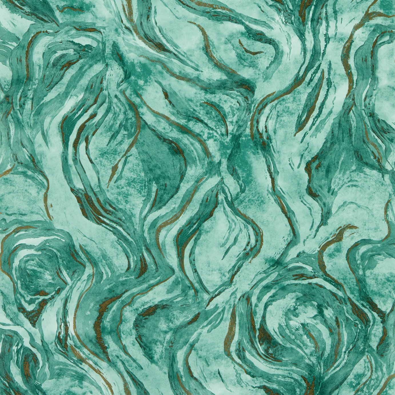 Clarke & Clarke Lavico Teal Wallpaper - Greens