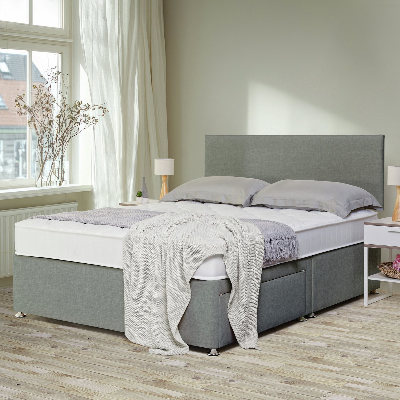 Double 2 storage drawers Divan beds | Argos