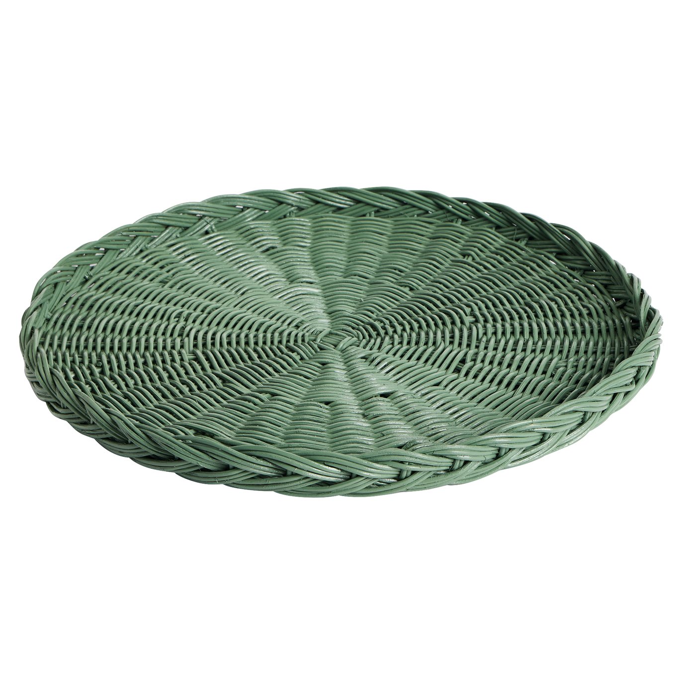 Habitat Handwoven Rattan Decorative Tray - Green