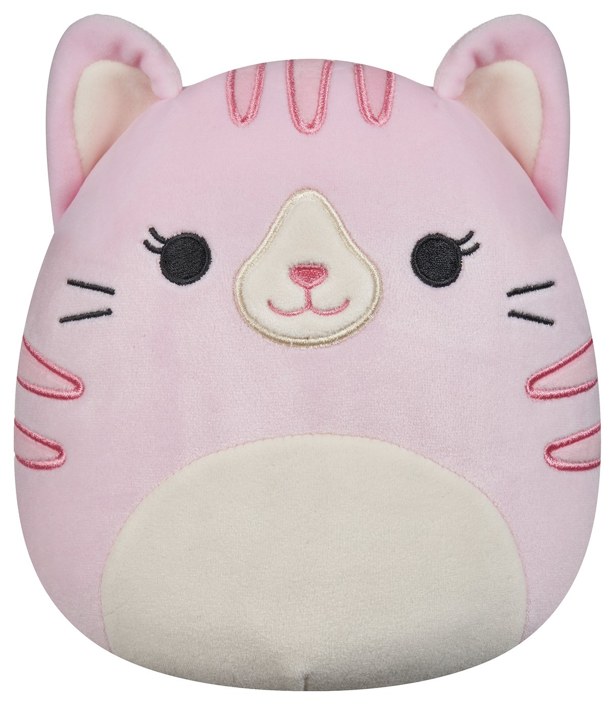 Squishmallows 7.5 inch Laura Pink Tabby Cat Plush