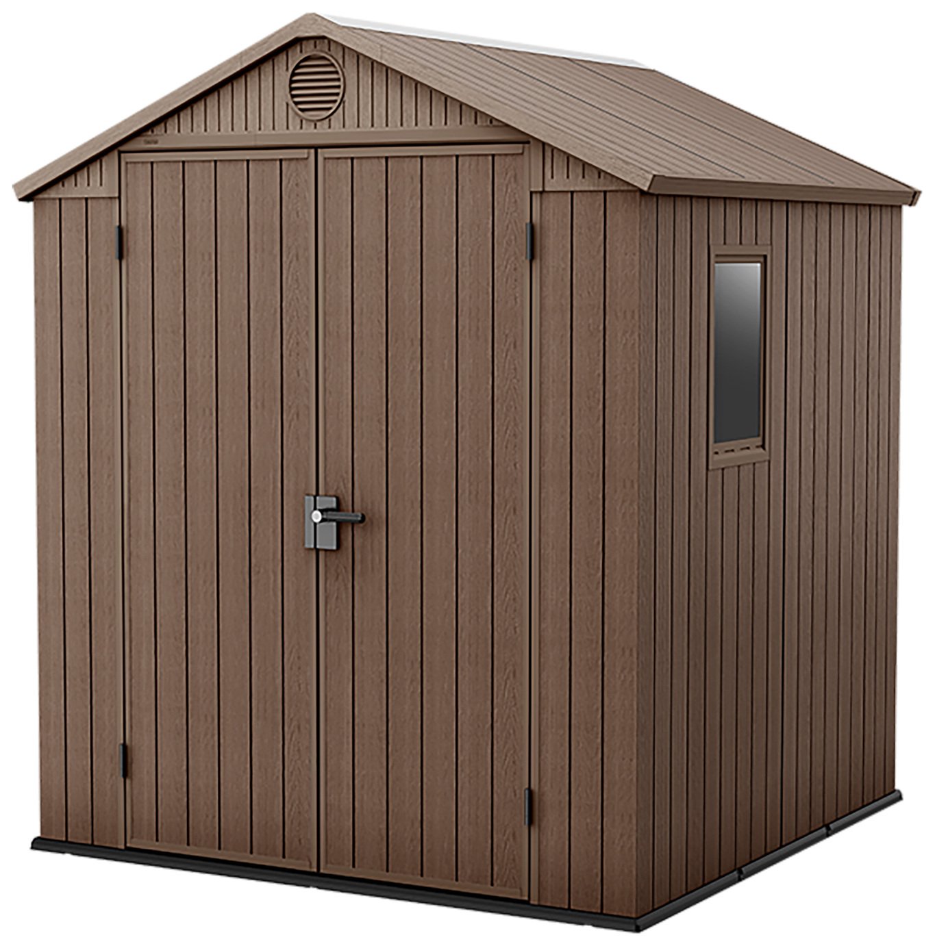 Keter Darwin Apex Garden Storage Shed 6 x 6ft - Brown