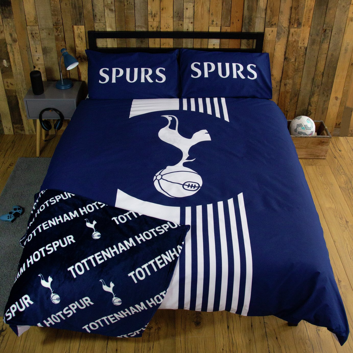 Tottenham FC Football Blue Kids Bedding Set - Double