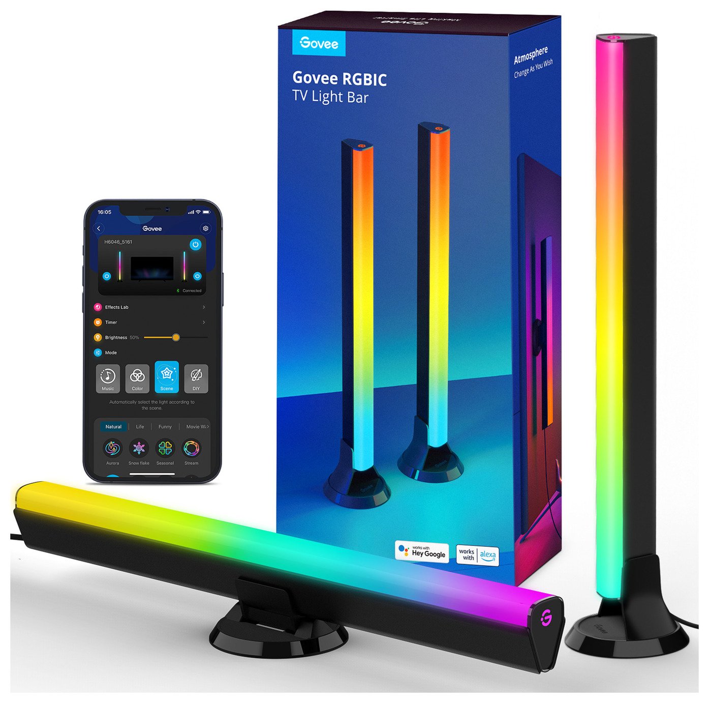 Govee RGBIC TV Light Bar for 45-70 Inch TV - Twin Pack