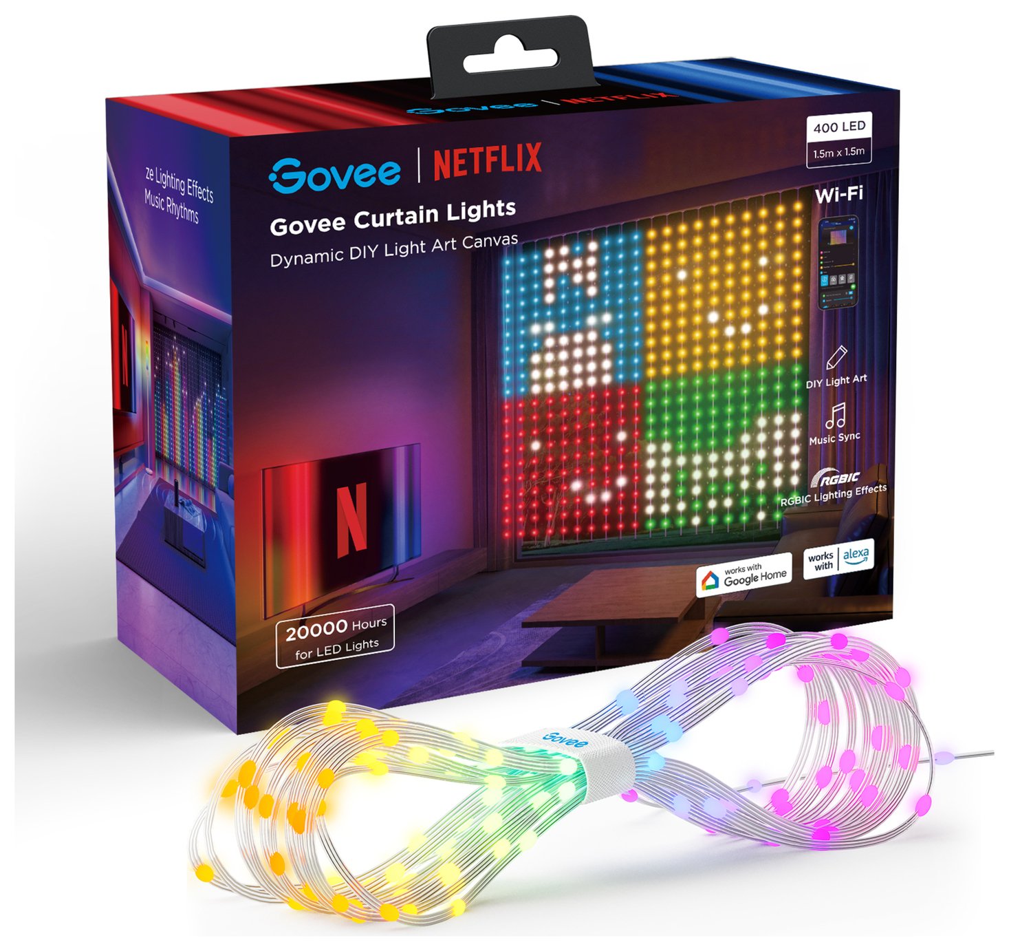 Govee RGBIC Curtain Light - 400 LEDs