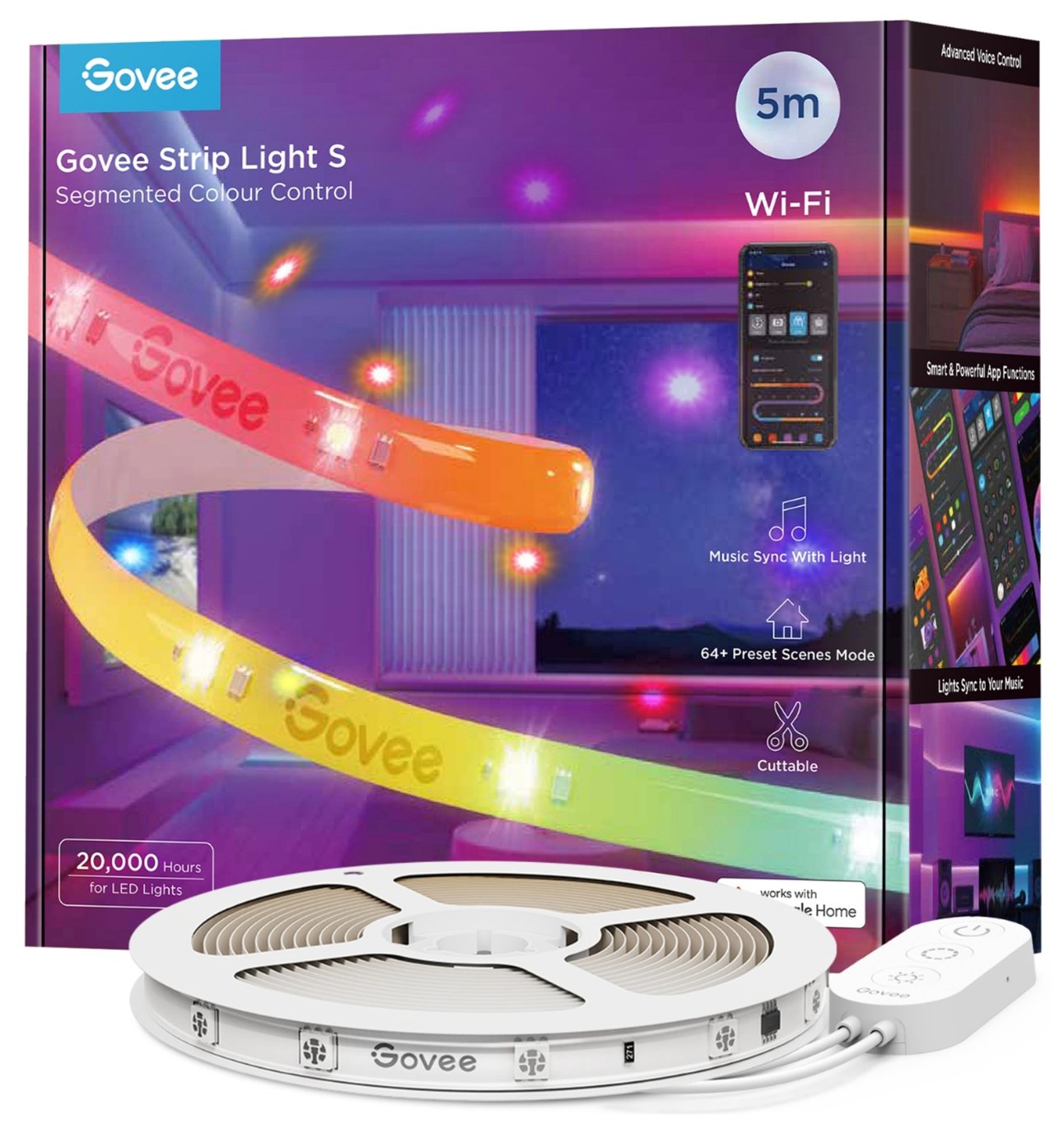 Govee RGBIC Strip Light S with Epoxy Coating - 5m