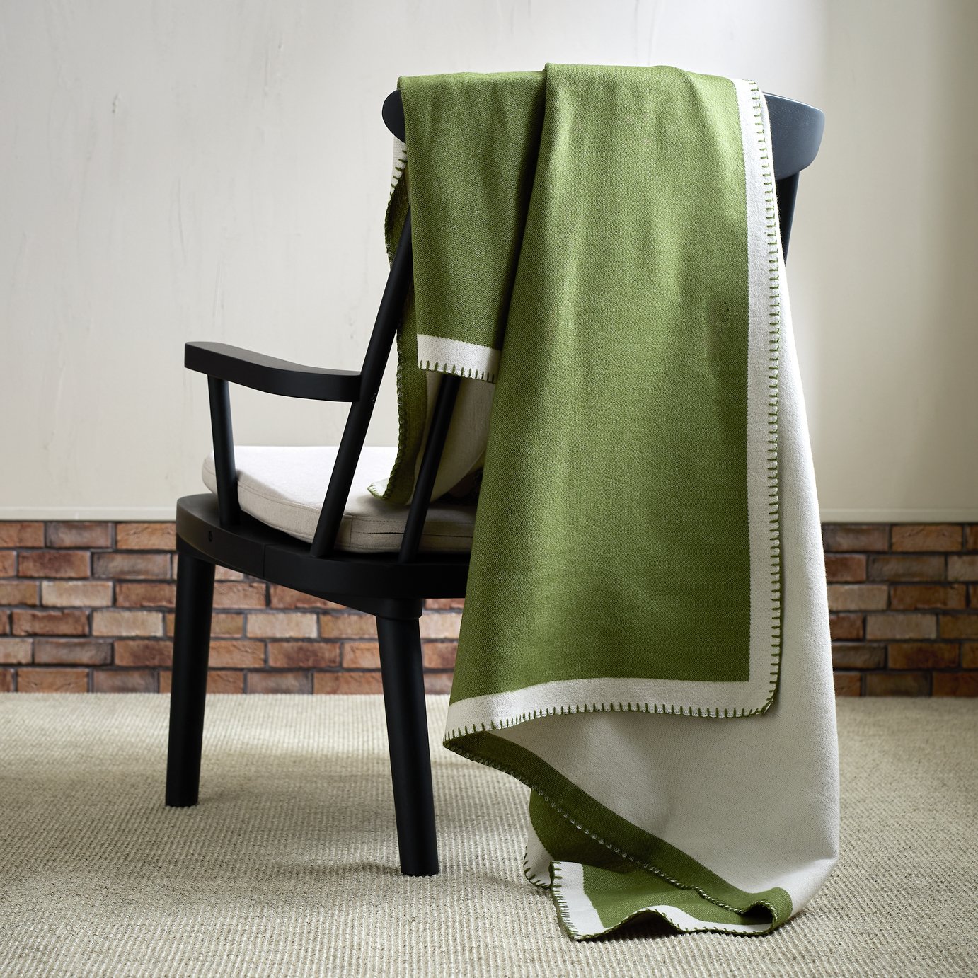 Habitat Blanket Stitch Throw  - 125x150cm