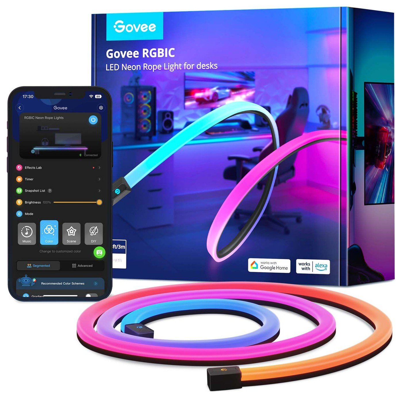 Govee RGBIC Neon Gaming Table Light - 3m