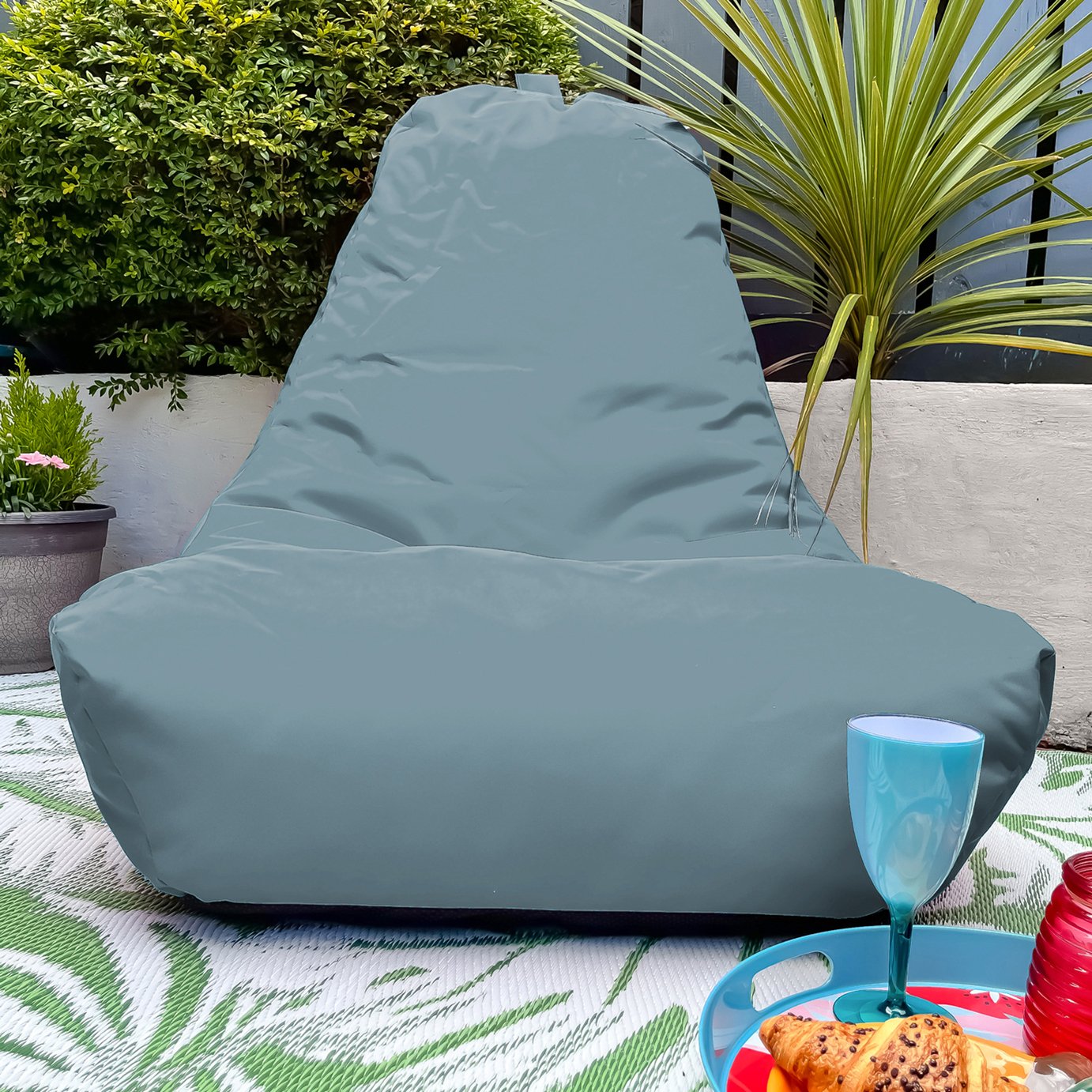 rucomfy Indoor Outdoor Bean Bag Chair - Light Blue