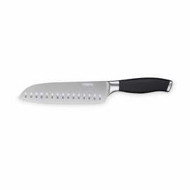 Tower Soft Grip Santoku Knife - Black & Silver