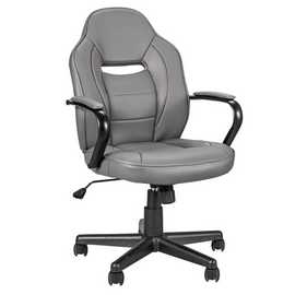 Argos Home Faux Leather Gaming Chair - Grey