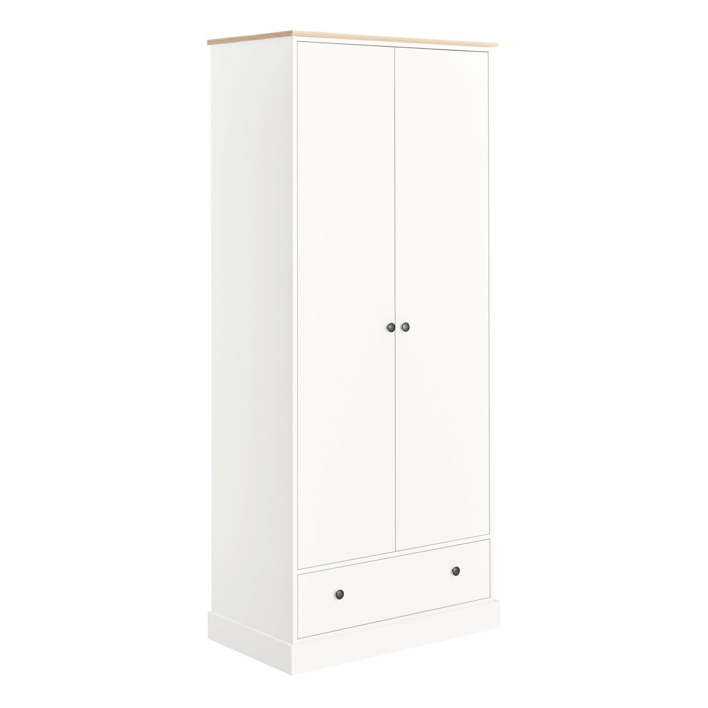 Argos Home Kensington 2 Door 1 Drawer Wardrobe - Ivory