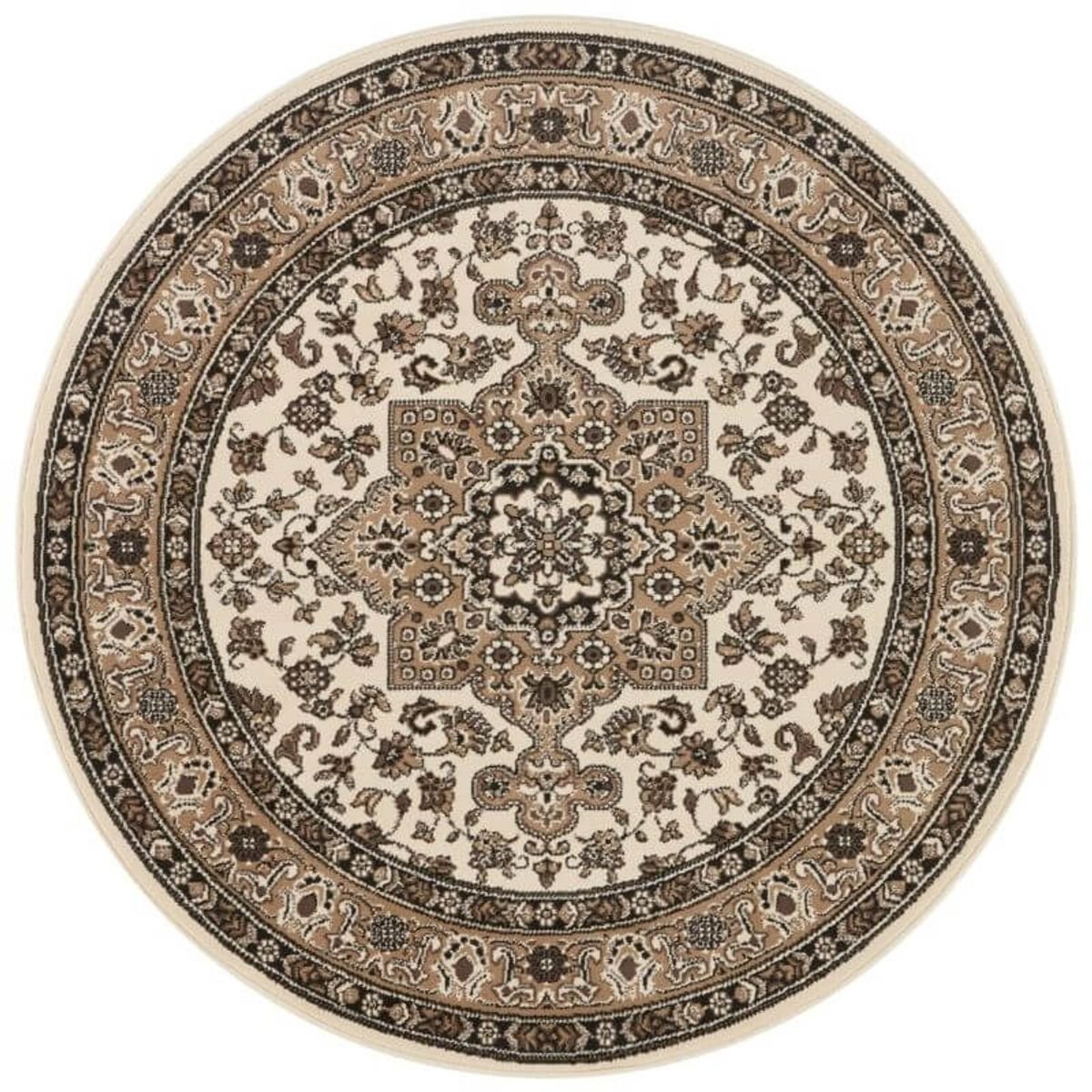 Hanse Home Beige Oriental Parun Tabriz Vintage Round Rug - 160cm