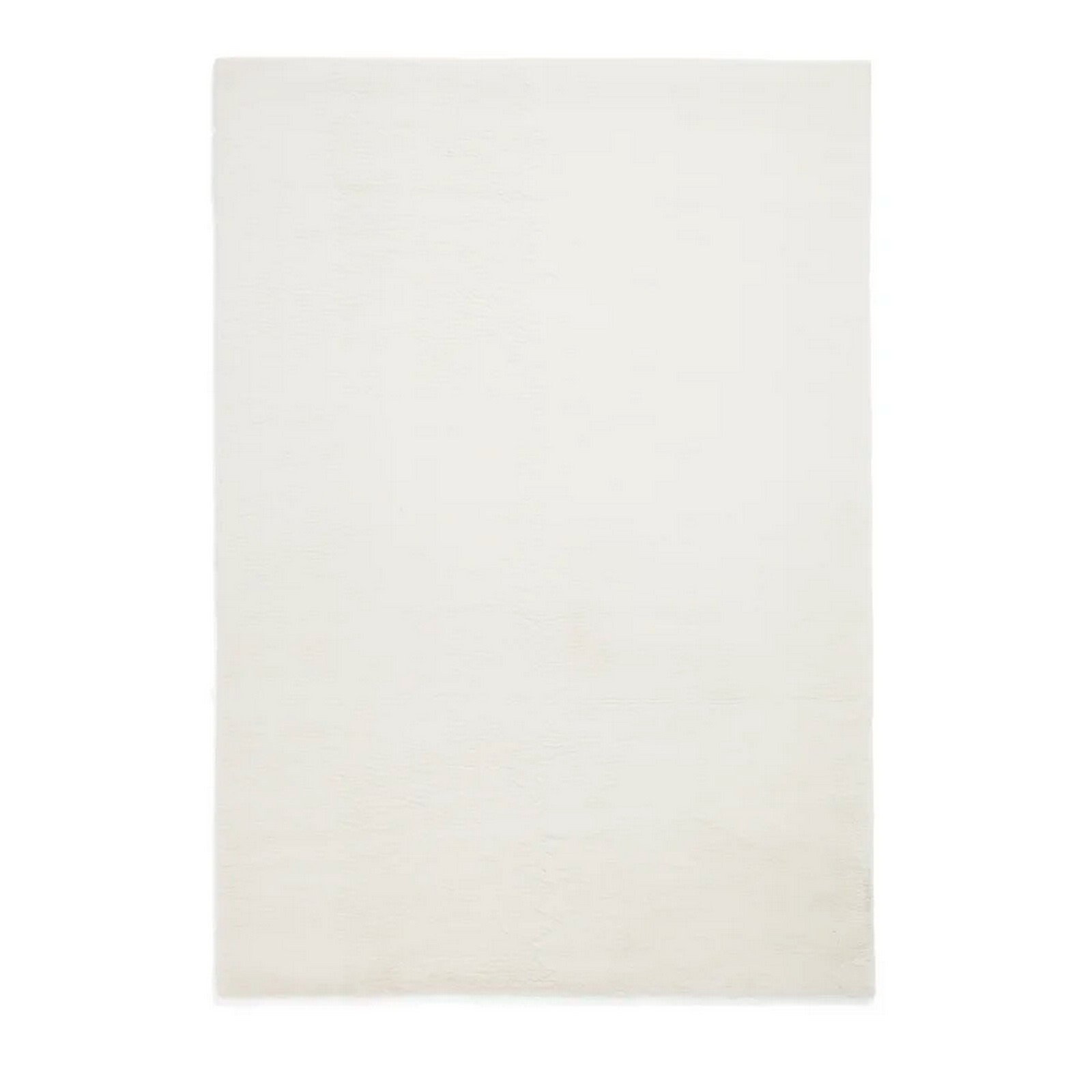 Mega Flooring White Modern Plain Rug - 120 x 170cm