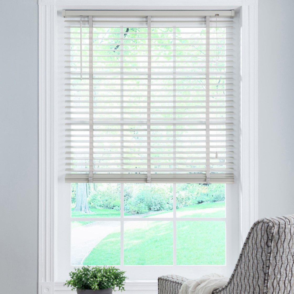 Little Black Book Basswood Grey 50mm Venetian Blind - 90cm