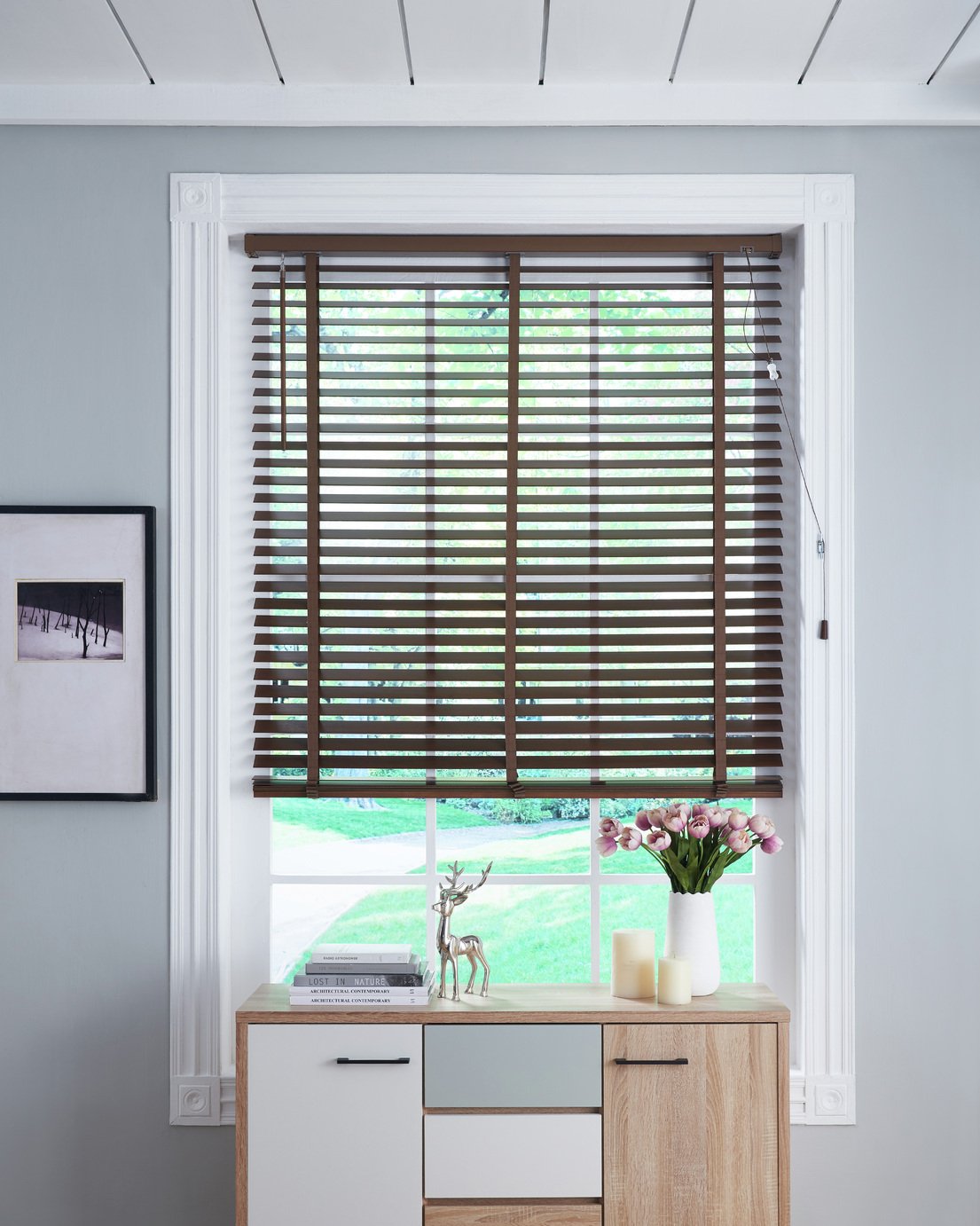 Little Black Book Basswood Walnut 50mm Venetian Blind - 90cm