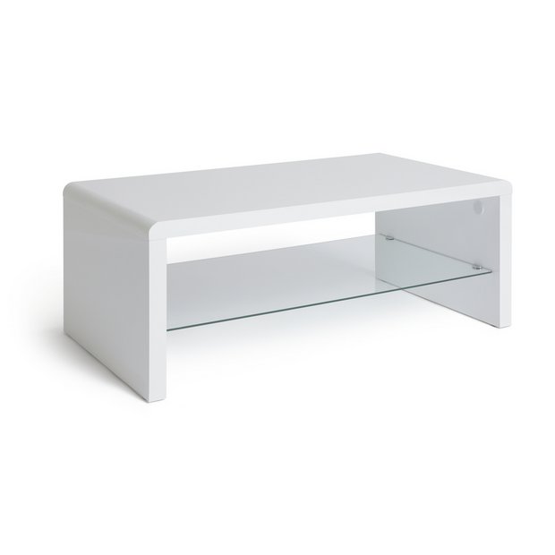 Narrow white coffee deals table