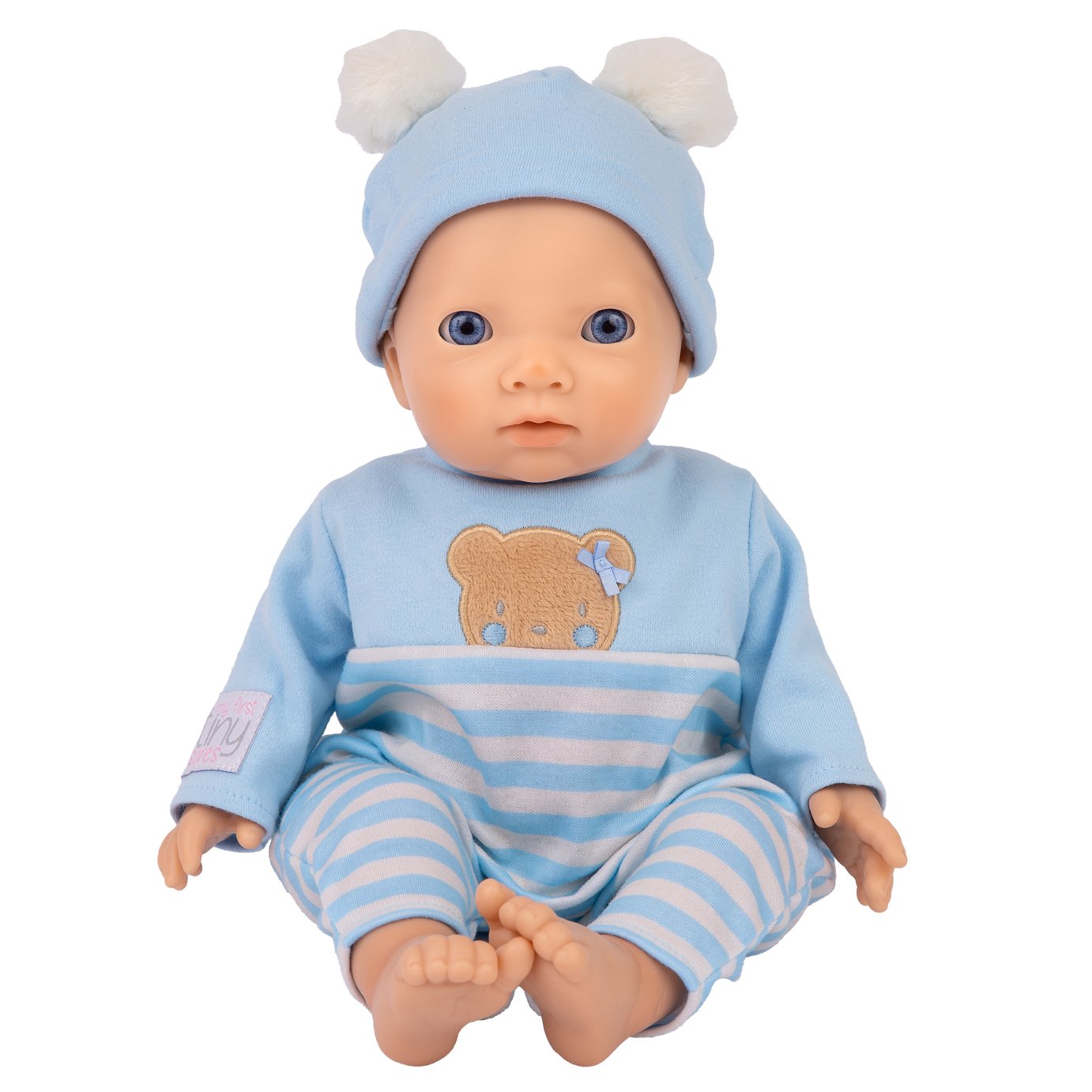 My First Tiny Treasures 14 Inch Blue Teddy Baby Doll 