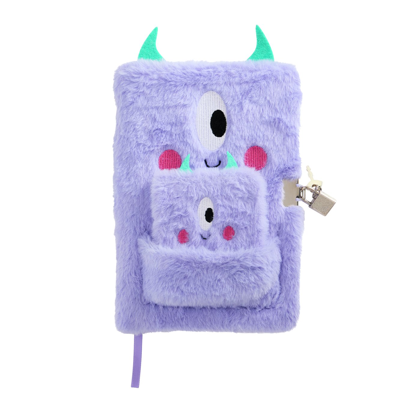 Home Bold Fluffy A5 64 Page Novelty Notebook With Lock & Key