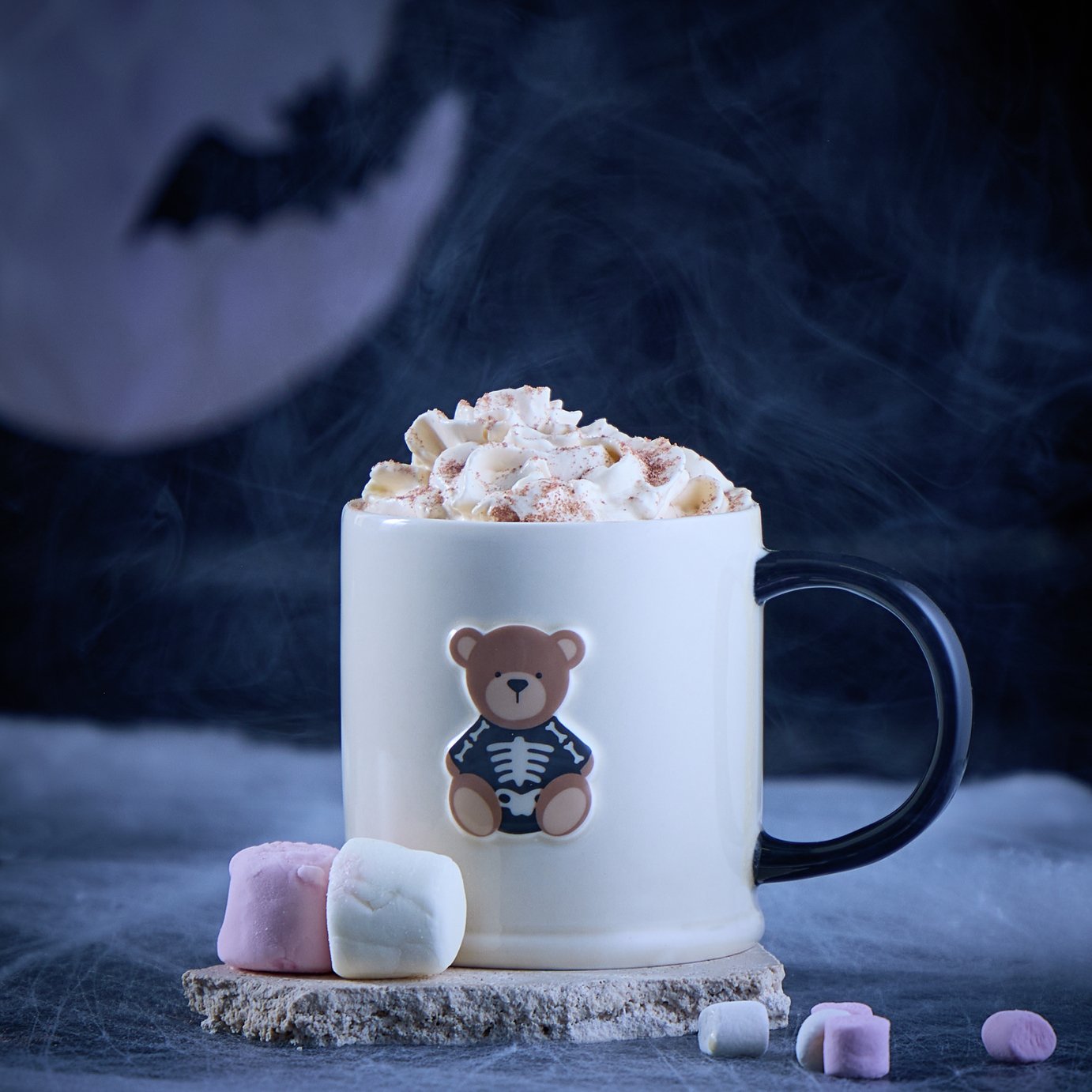 Argos Home Stoneware Skeleton Teddy Mug - Cream