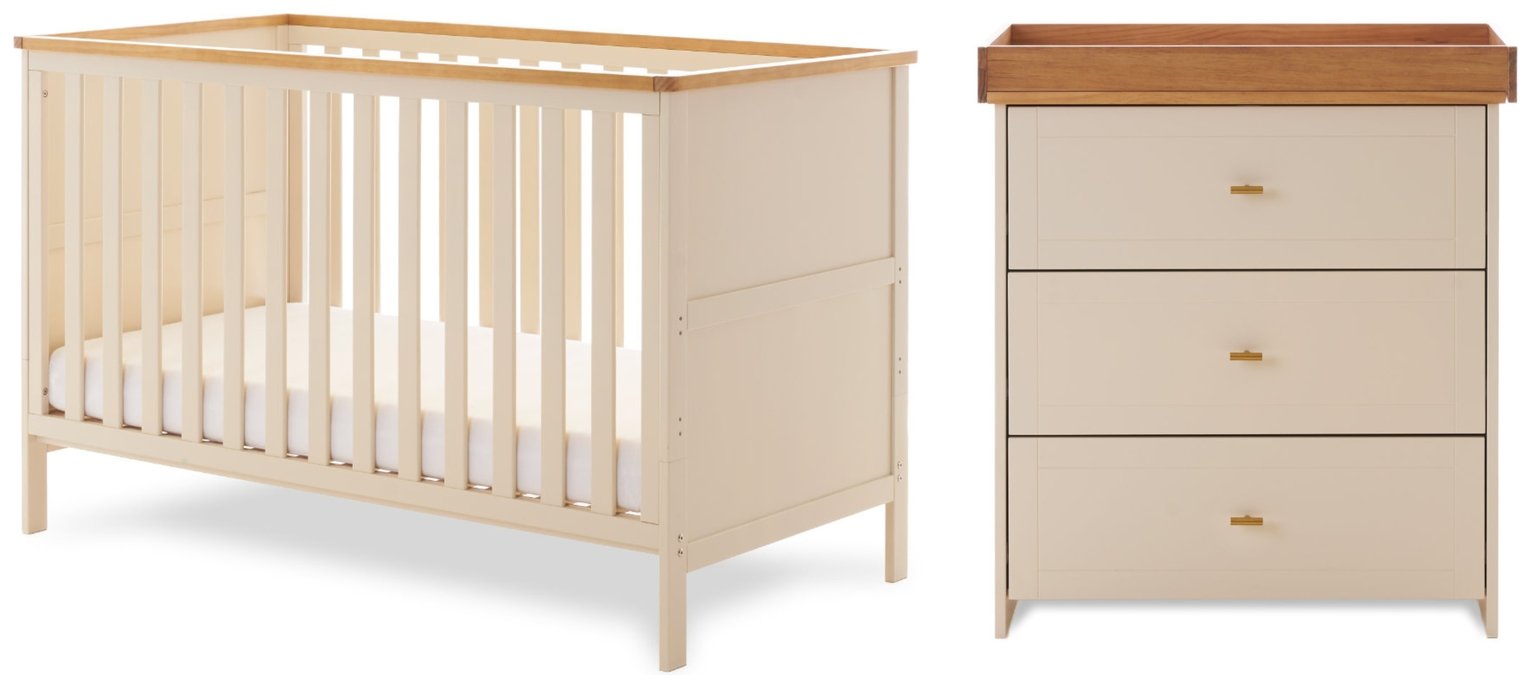 Obaby Evie Nursery 2 Piece Furniture Set - Beige