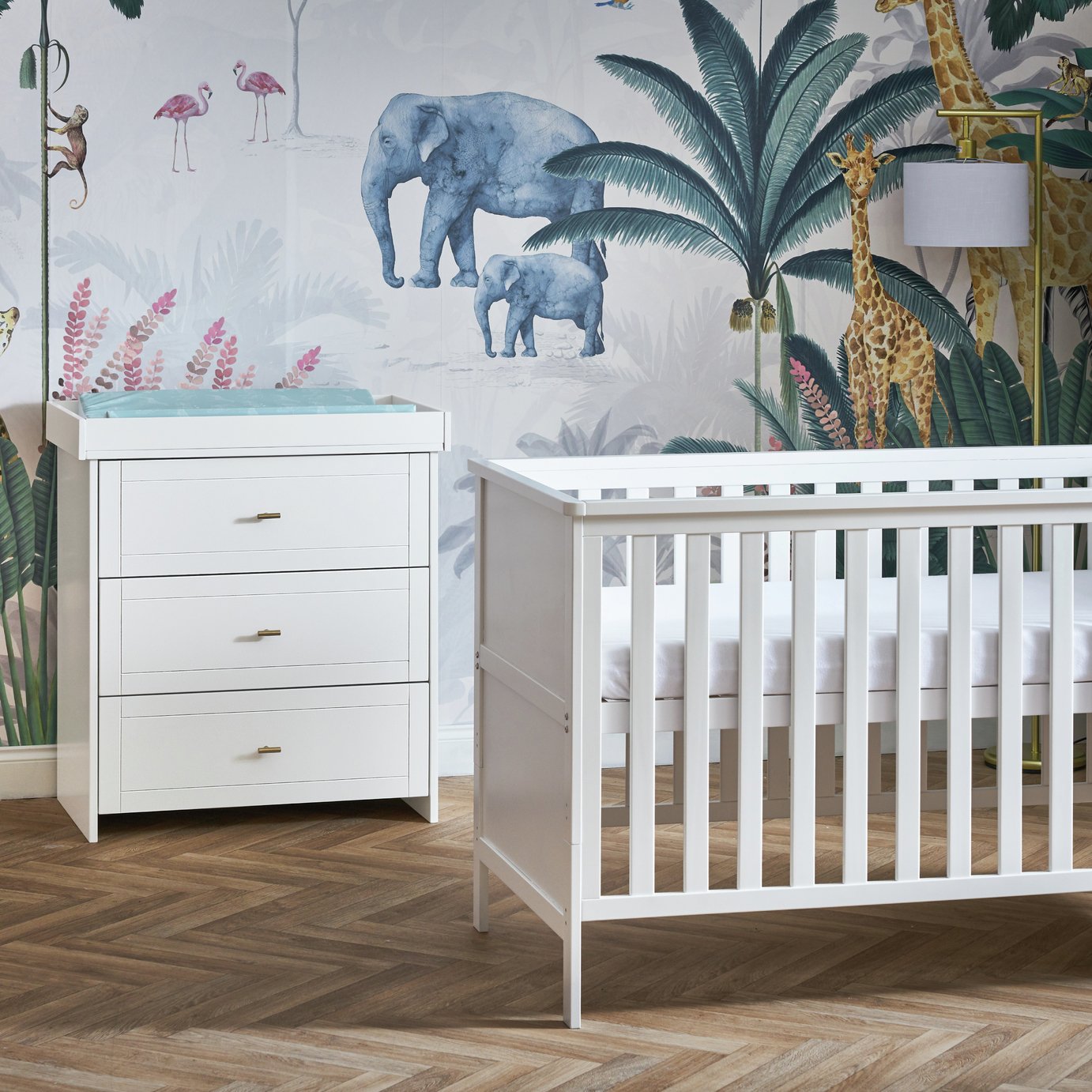 Obaby Evie Nursery 2 Piece Furniture Set - White