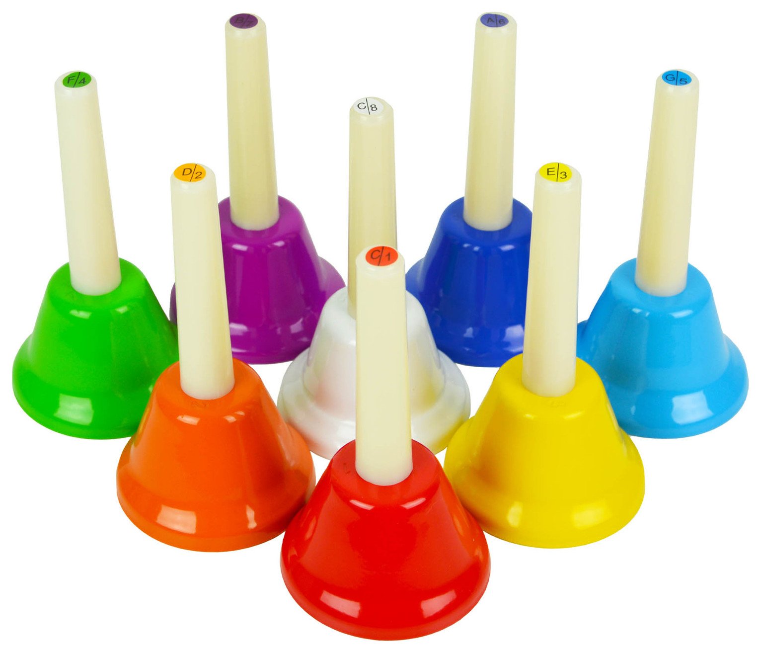 A-Star Coloured Hand Bells Set of 8