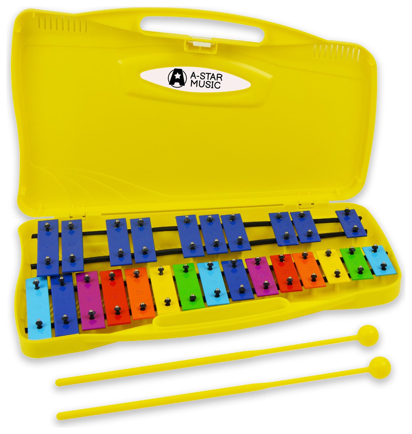 A-Star 25 Note Chromatic Glockenspiel - Rainbow