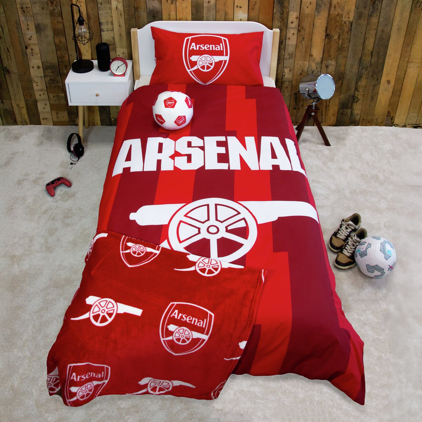 Arsenal FC Football Red Kids Bedding Set