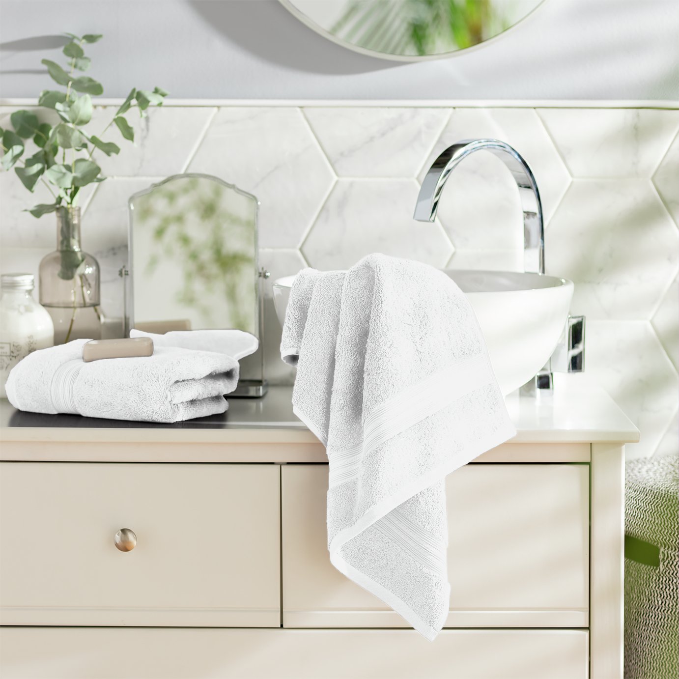 Habitat Egyptian Cotton 2 Pack Hand Towel