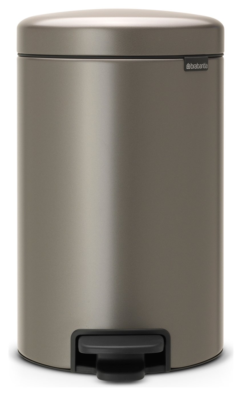 Brabantia 12 Litre New Icon Pedal Bin - Dark Grey