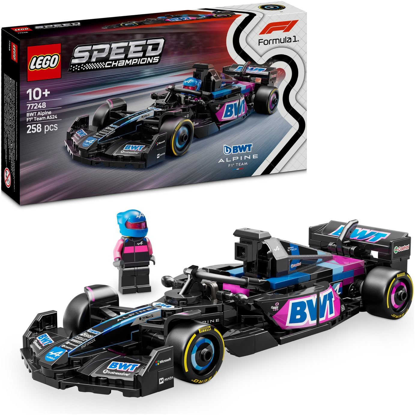 LEGO Speed Champions BWT Alpine F1 Team A524 Race Car 77248
