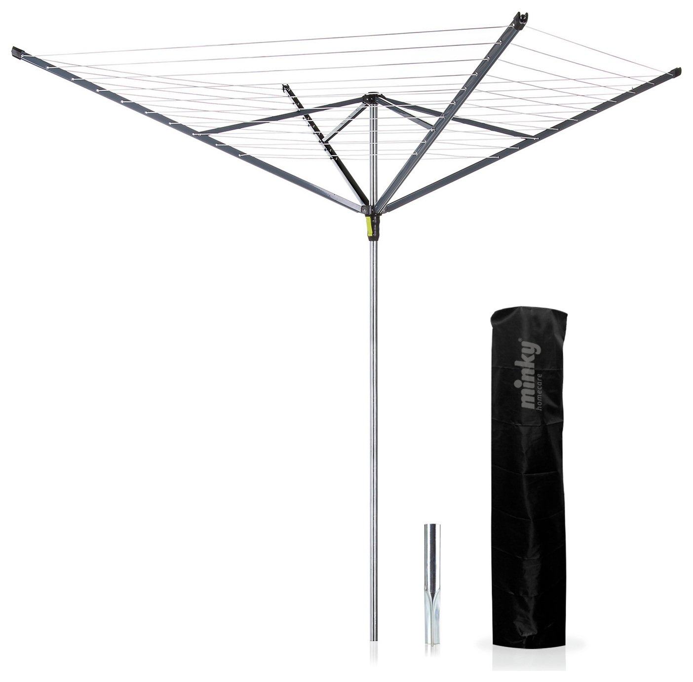 Minky Easy Breeze 50m 4 Arm Rotary Airer with Cover