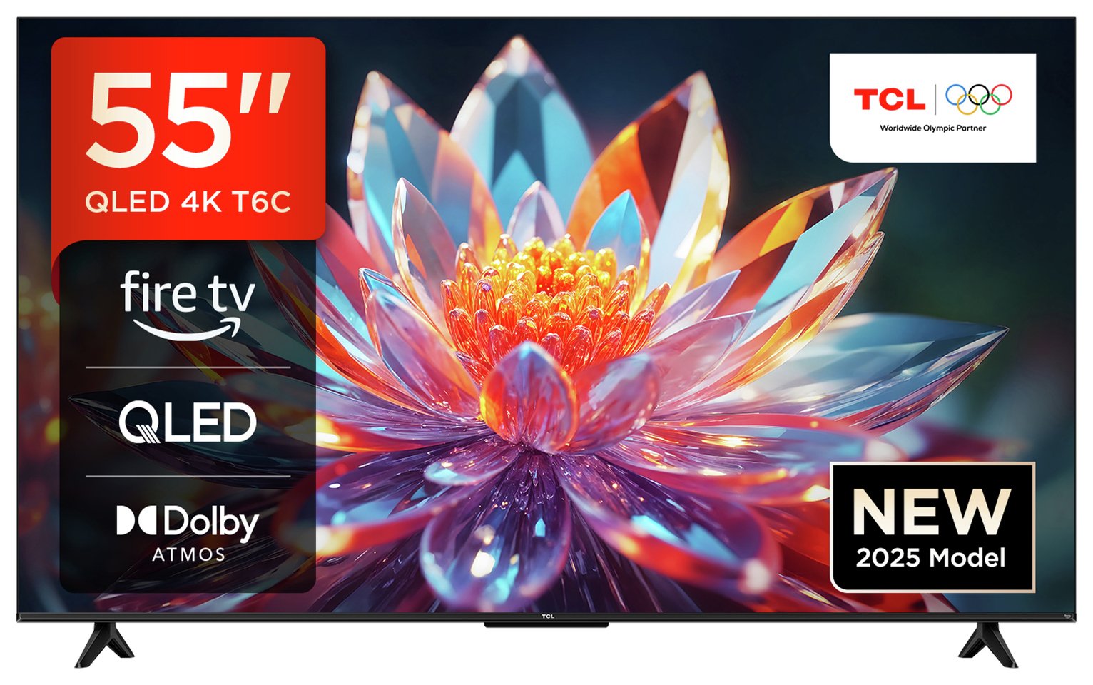 TCL 55 Inch 55T6C Smart 4K UHD HDR QLED Freely TV