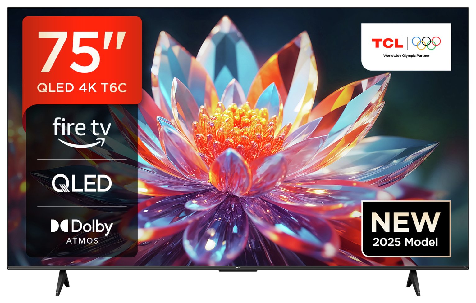 TCL 75 Inch 75T6C Smart 4K UHD HDR QLED Freely TV