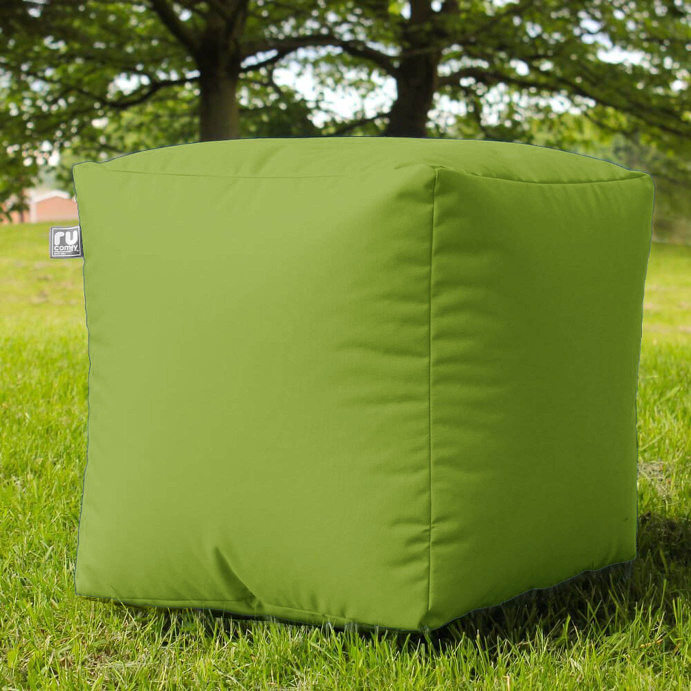 rucomfy Indoor Outdoor Cube Bean Bag - Olive Green