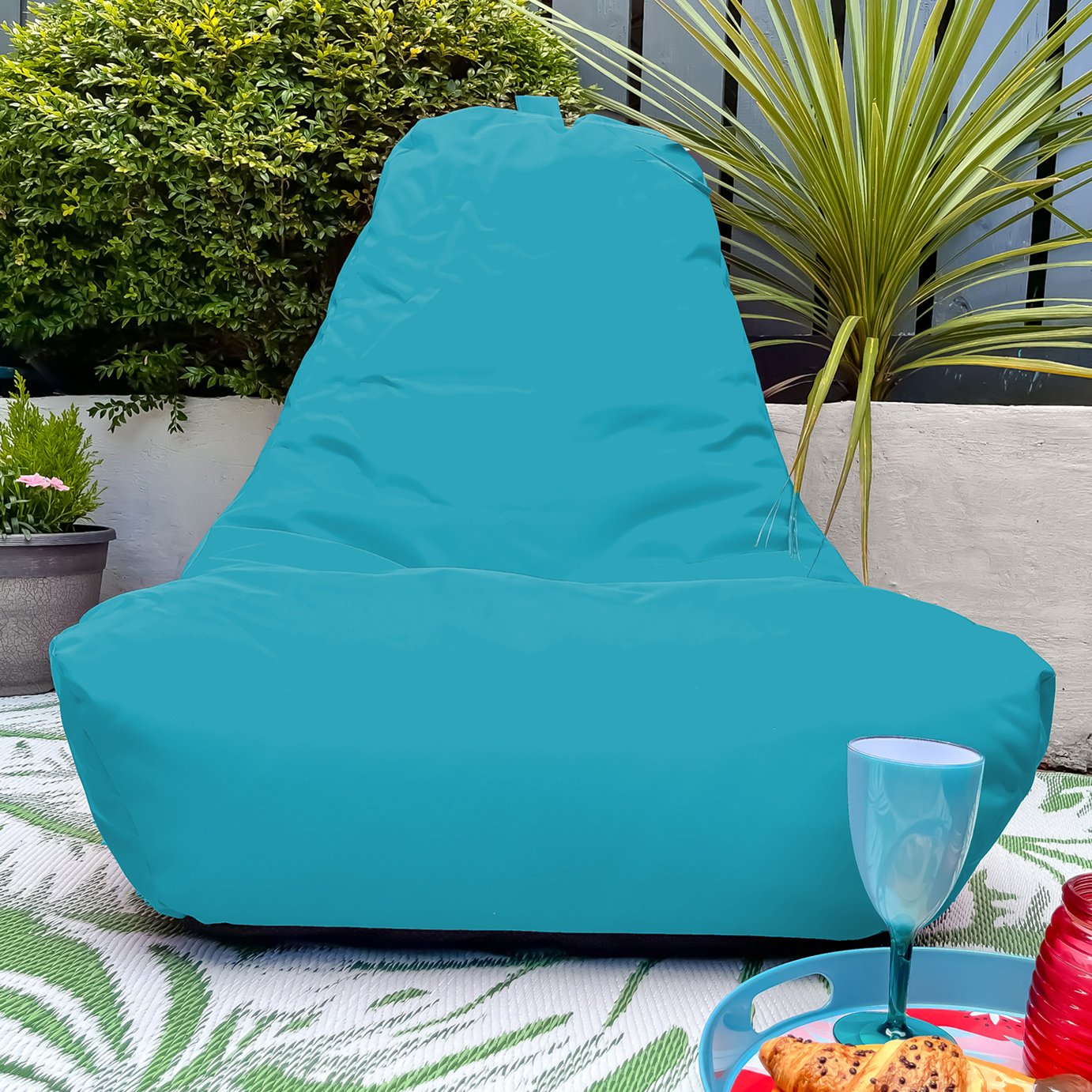 rucomfy Indoor Outdoor Bean Bag Chair - Turquoise