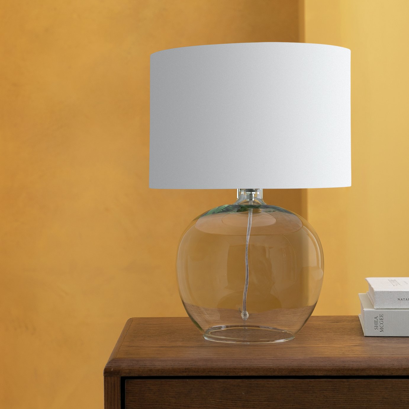 Habitat Glass Table Lamp Base Only - Clear