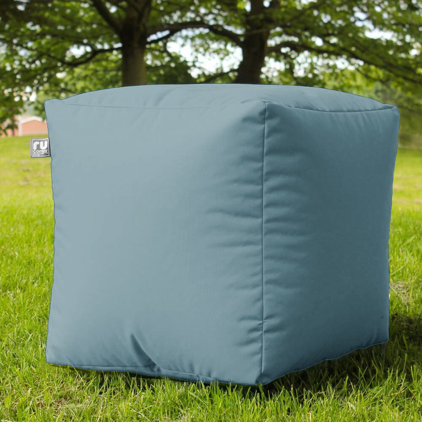 rucomfy Indoor Outdoor Cube Bean Bag - Light Blue