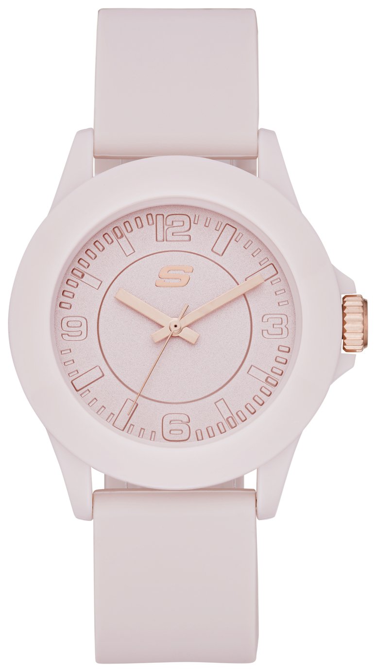 Skechers Rosencrans Nude Colour Silicone Strap Analog Watch