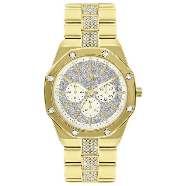 Watch White Gold Bracelets Argos Buy Spirit Ladies Gold Tone Stone