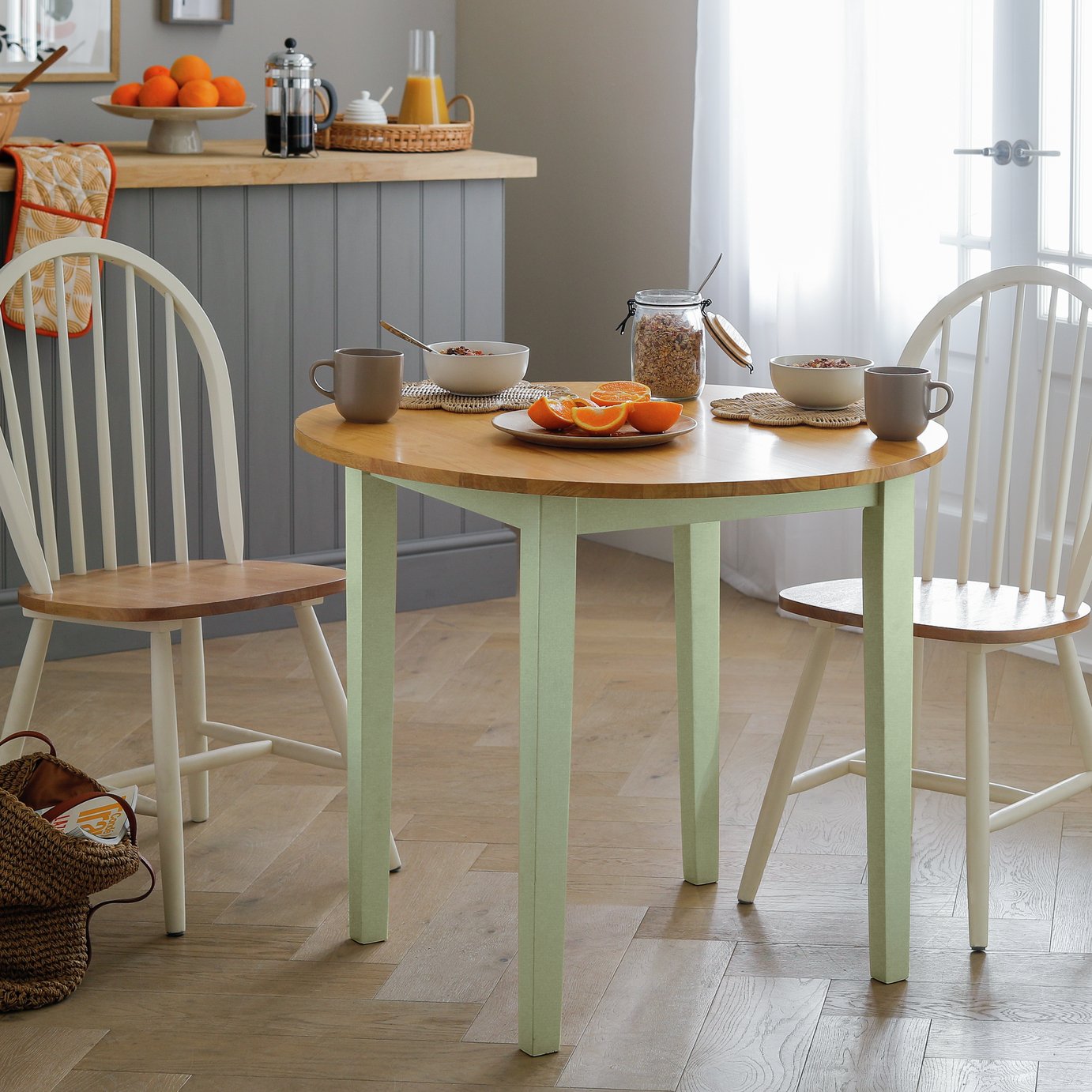 Argos Home Chicago Wooden 4 Seater Dinning Table - Sage