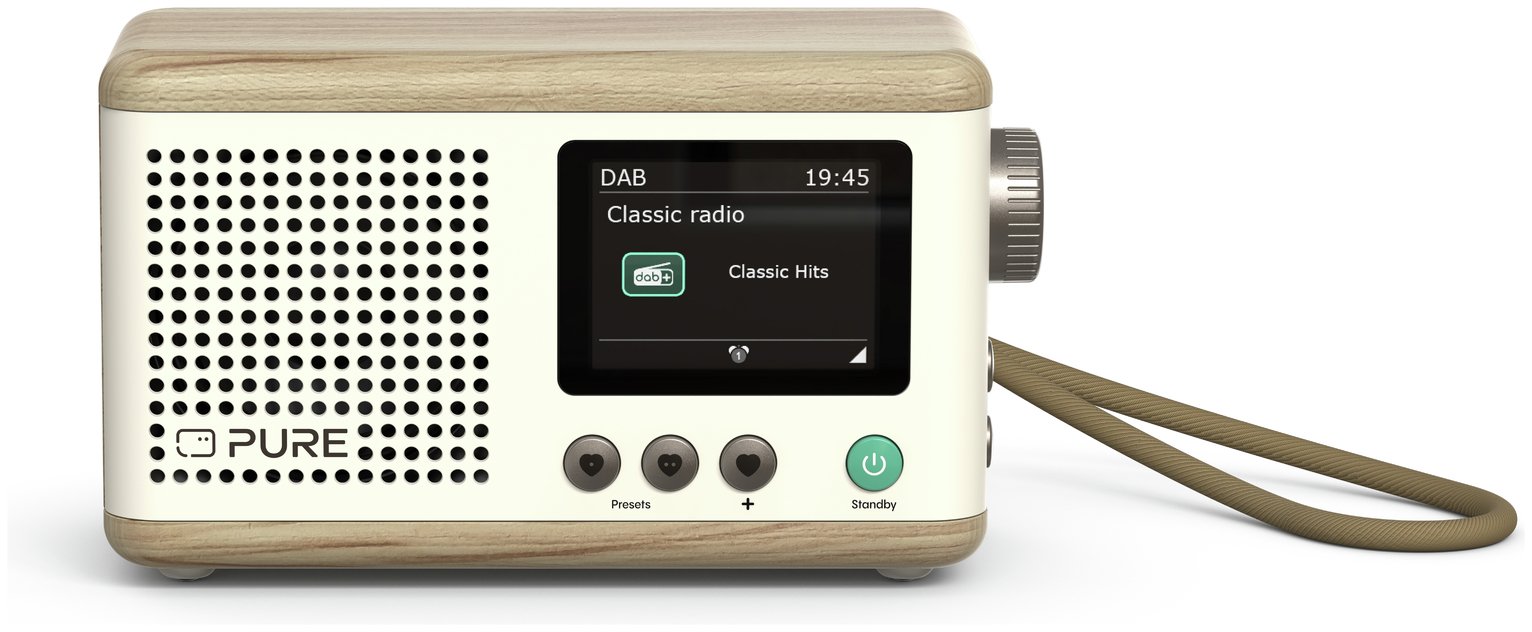 Pure Classic Mini Portable DAB+/FM/Bluetooth Radio - Oak