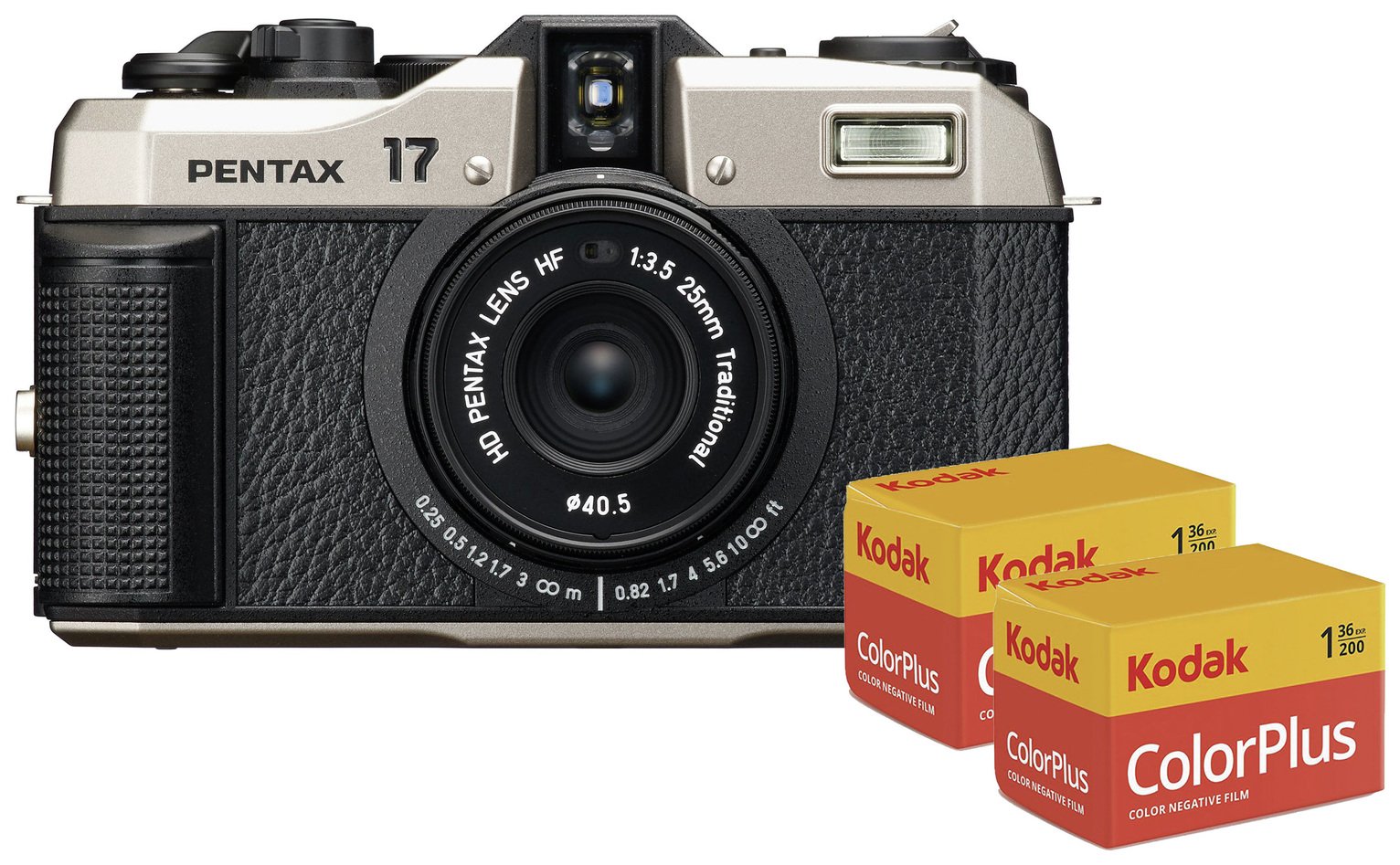 Pentax 17 Compact Film Camera with 35mm Fixed Lens + Filmx2