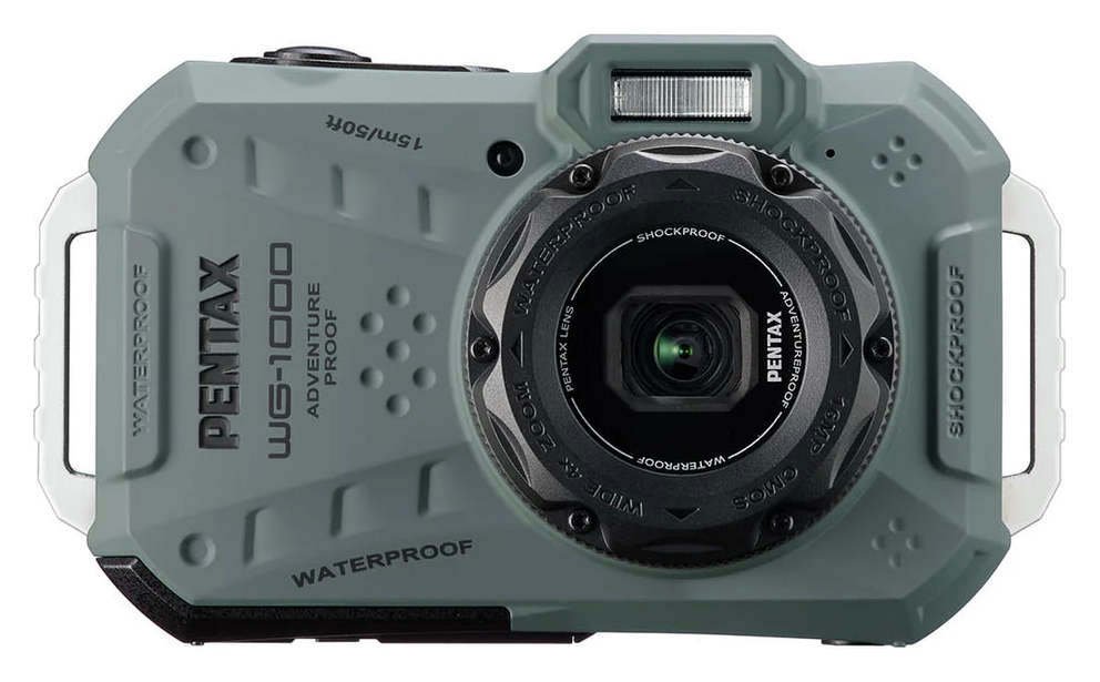 Pentax WG-1000 16.35MP 4x Zoom Compact Digital Camera- Olive