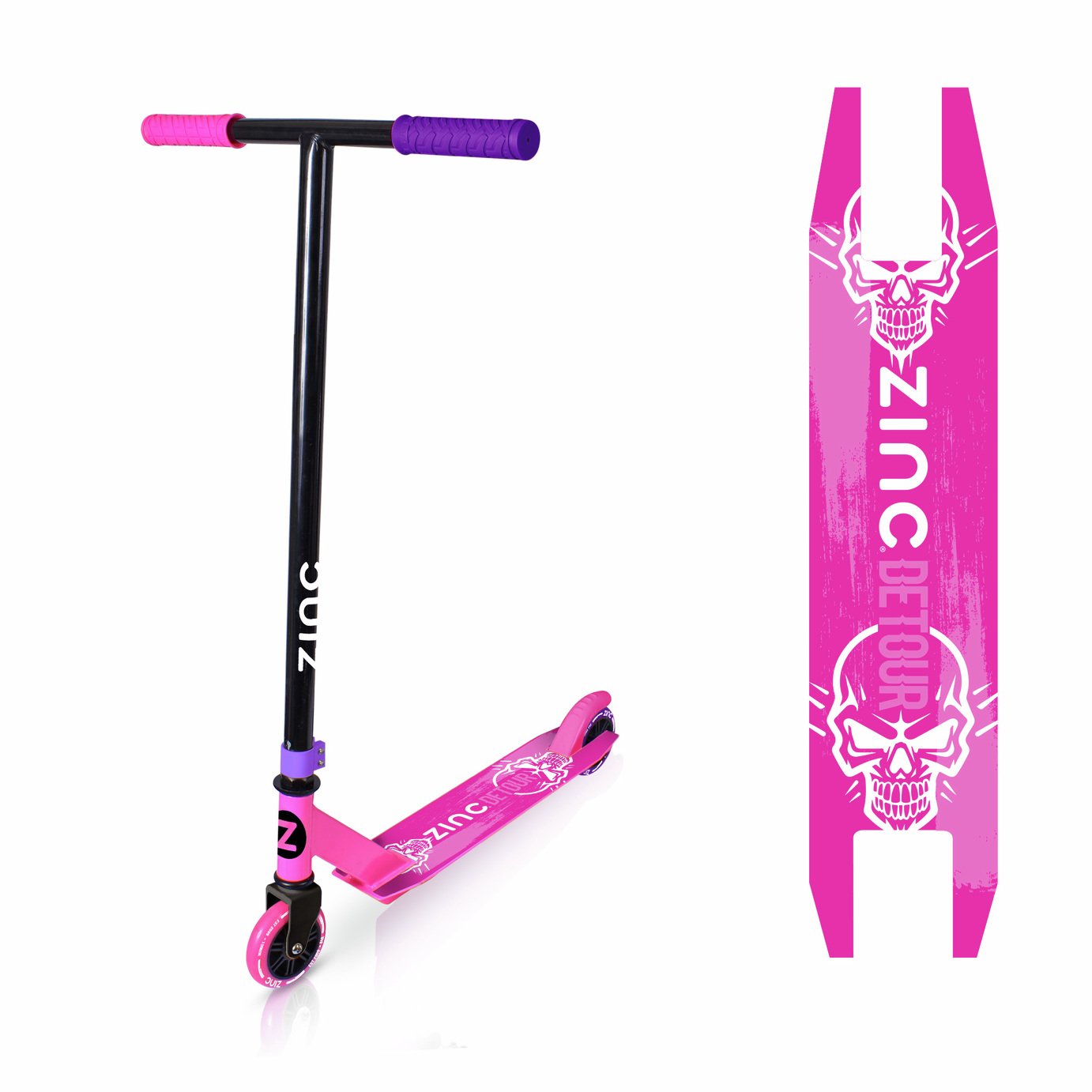 ZINC Detour Stunt Scooter Pink