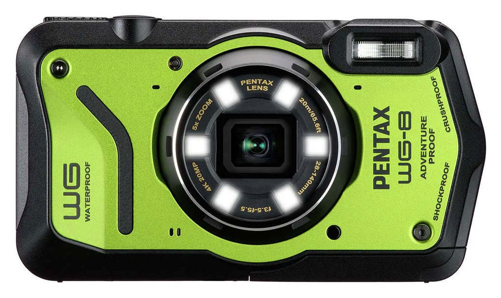 Pentax WG-8 20MP 5x Zoom Compact Digital Camera - Green